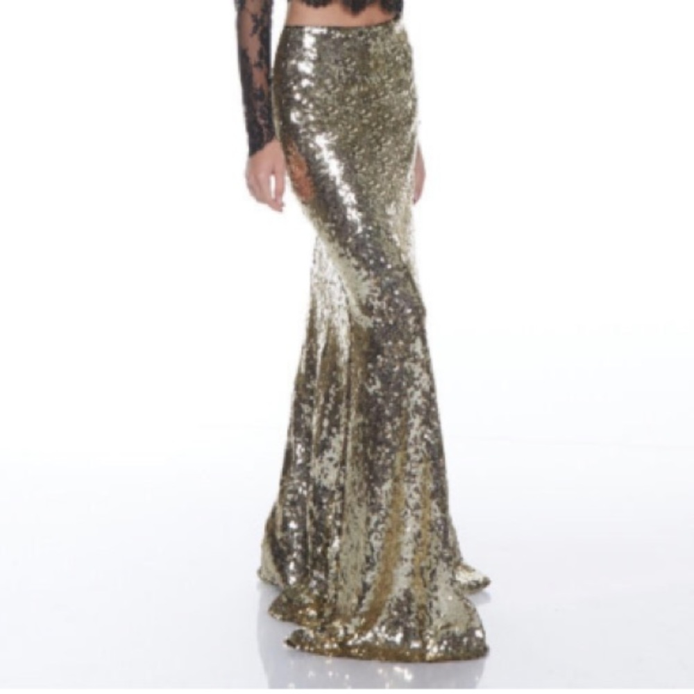 Gold Rush Sequin Maxi Skirt